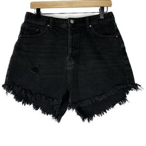 Wild Fable | Women’s High Rise Cut Off Black Denim Shorts